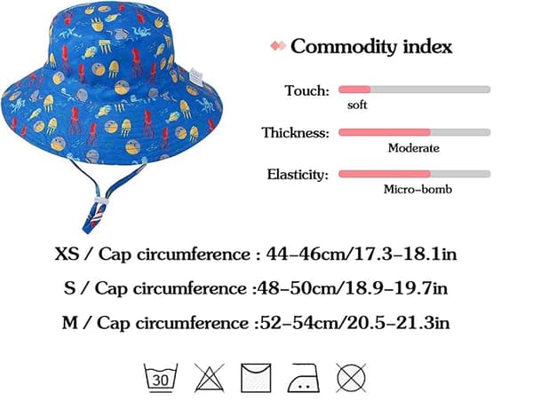 Unisex Bob Baby Kid Solhat Fiskerhat Spædbarn Spandhat Bred