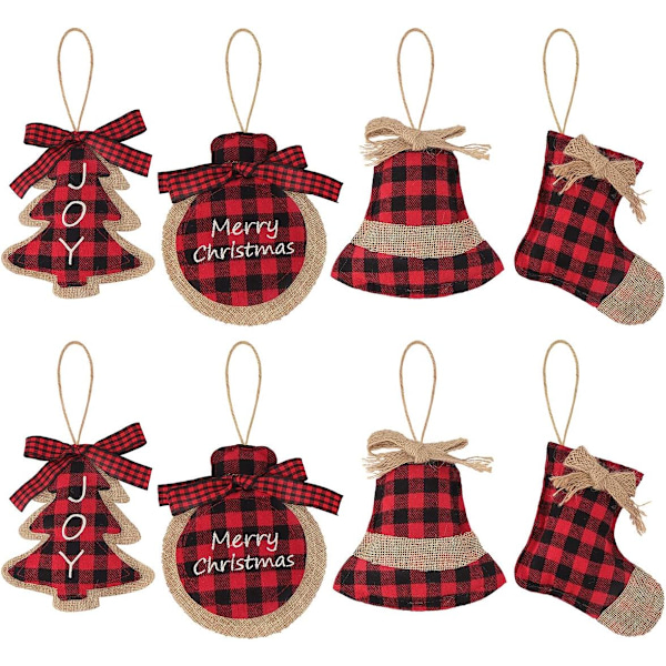 Religiösa Buffalo Plaid-prydnader, Elegant keramik med toppmoderna trycktekniker