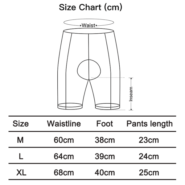 Herrcykelbyxor med sittdyna 3D cykelbyxor herr