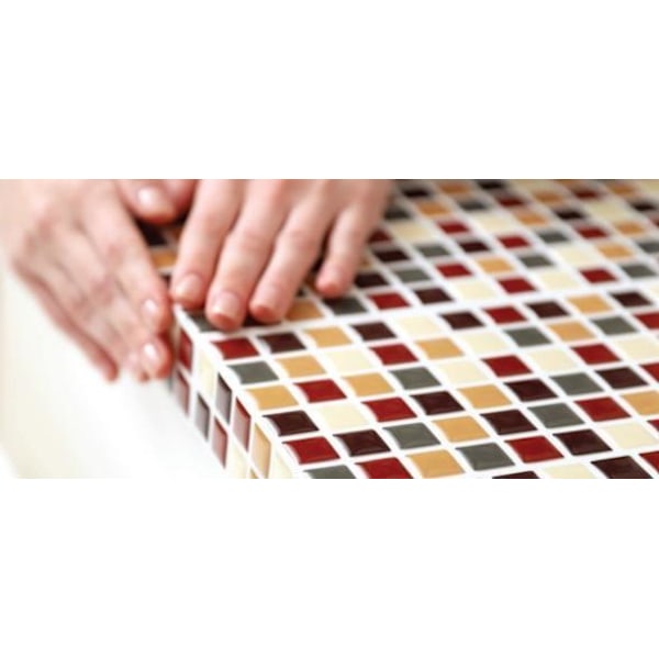 Mörk marmor mosaik Självhäftande 3D-dekor