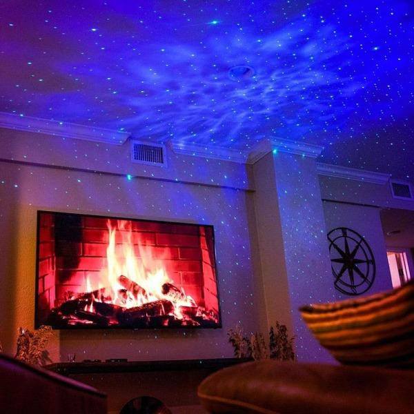 LED Galaxy Light - Stjernelampe / Natlys Stjerneprojektor Sort