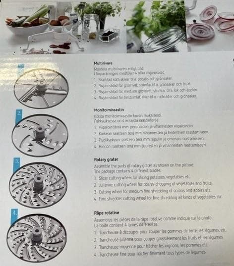 Gastromax Multiriver / Råkostkvern 30cm Hvit