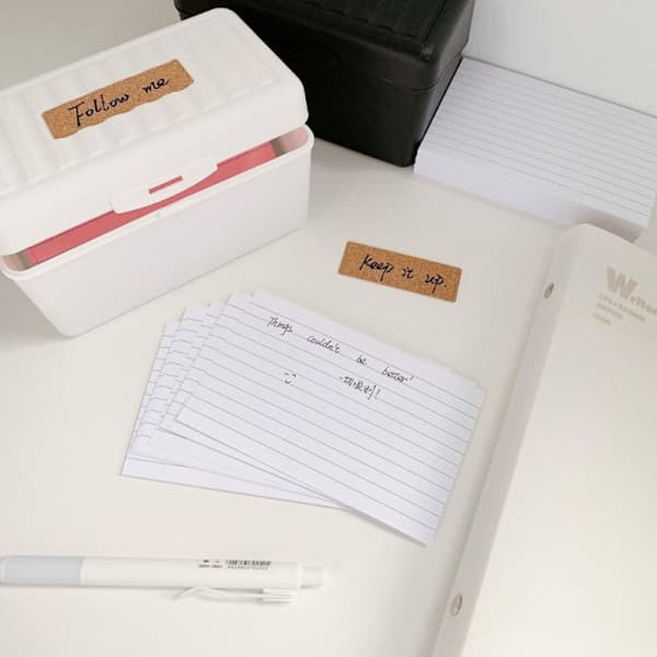 Indekskort med faner Flash Card Dividers Oppbevaringsboks