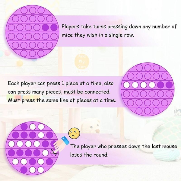 Pop it Fidget Toy Bubble Sensory Fidget Toy  Leksak - CE Lila Lila
