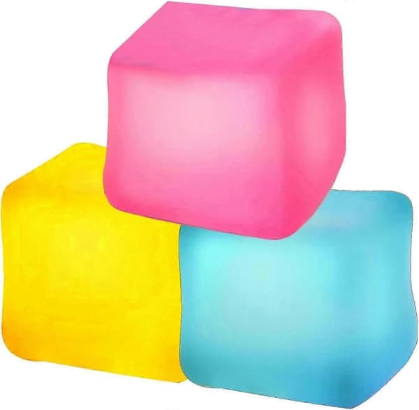 Isterning Fidget Legetøj, 3 Fidget Legetøj Stress Terning, Stressbolde Fidget Legetøj, Firkantet (Tilfældig Farve)