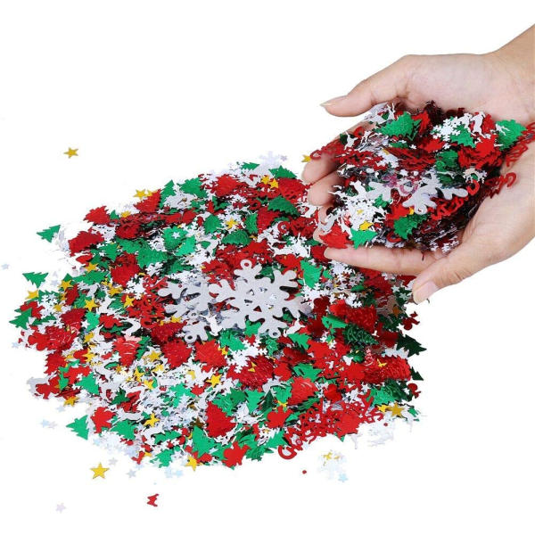 Julkonfetti, bordskonfetti dekoration Snowflake Santa