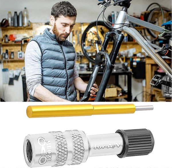 Sykkelventiladapter for sykkeldekkventil, adaptersett med standardpumpe eller luftkompressor