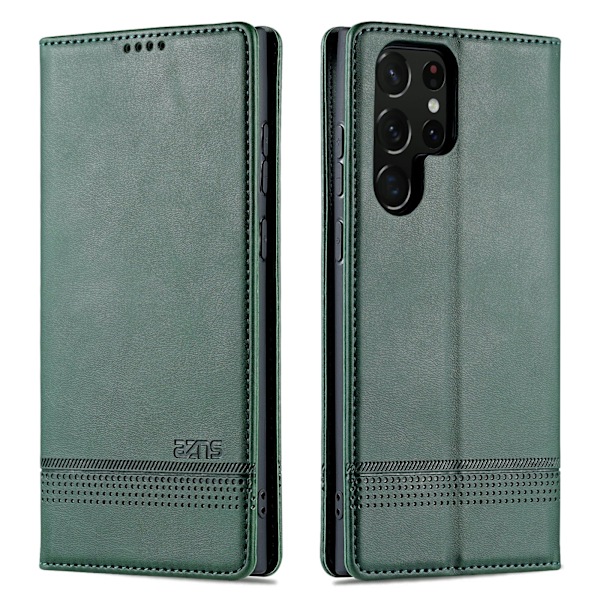Smidigt Plånboksfodral - Samsung Galaxy S22 Ultra Mörkbrun