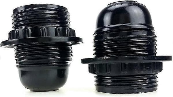 Svart E27 Skruv, E27 Lamphållare, 4st E27 Sockel, E27 Sockel Glödlampa, Solid Lampa, Svart Adapter Sockel