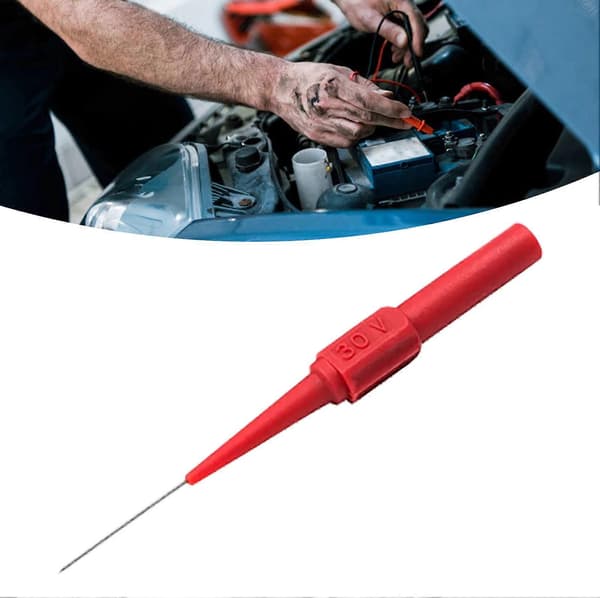 0,7 mm multimeter testprob högtemperaturresistent exakt detekteringstrådgenomträngningsprob för bilreparation röd