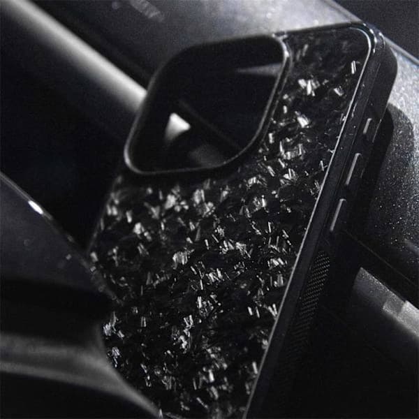 (16 Pro, Röd) Smitt Kolfiber Telefonfodral, Kolfiber Skal, Stöder Trådlös Laddning, Greppvänlig Kantdesign, Com