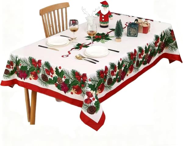 Julduk, röd jul- och vinterbordsdekoration, köksinredning, julpynt, 85x85 cm 85x85cm