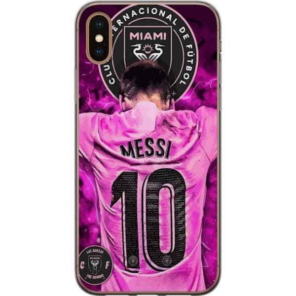 Apple iPhone XS Max Läpinäkyvä Kuori Messi