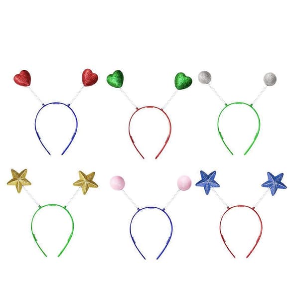 12 stk. Ball Kjærlighet Hjerte Stjerne Hodeplagg Kreativt Vårhår for Barn Jenter (Tilfeldig Stil)