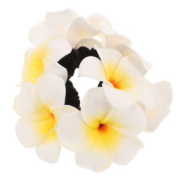 Hårscrunchie Dam Hårsnodd Blomma Hårsnodd Hästsvans Hårband Hawaiiansk Blomma Hårsnodd