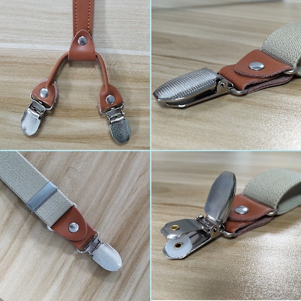 Elastisk hängsel med 4 klämmor Kaki