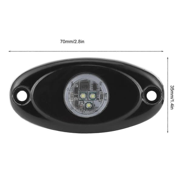 Bil Hvid LED Lys 9W Bundlampe Auto Motorcykel Chassis Atmosfære Belysning