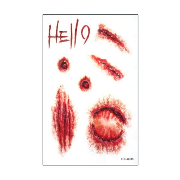 Halloween Tatuering Öppna Sår 1-Pack