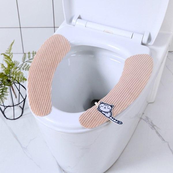 Vinter söt toalettklistermärke plysch vattentät hushållstoalett