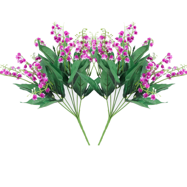 2 buntar konstgjorda blommor utomhus UV-beständiga falska blommor