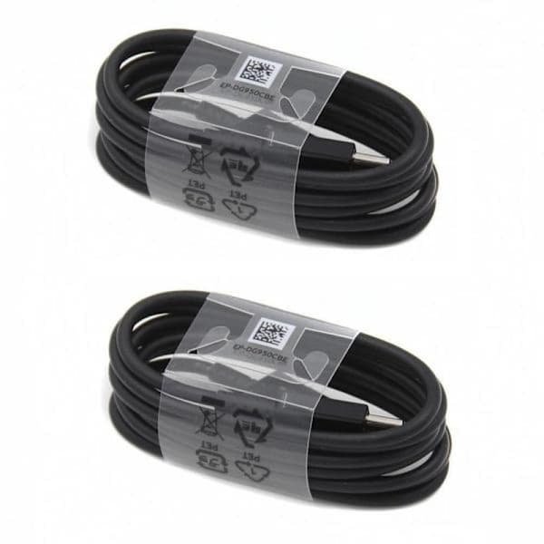 2 stk Samsung Original 1,2 m ekstra lang USB-C-kabel / oplader sort
