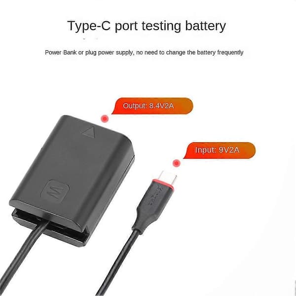 Np Fw50 Dummy Batteri Till Typ C Ac-pw20 Dc Kopplare För Zv-e10 Ilce-5000 Ilce-5100 Ilce-6000 Kamera