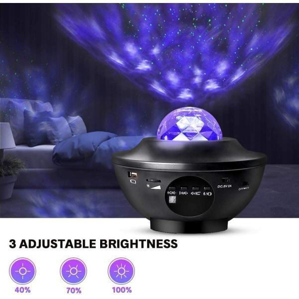 Stjerneprojektor LED Galaxy Lys - Natlys Sort, 11 tommer Diameter