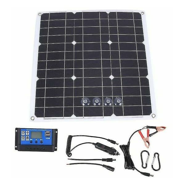 200 Watt 200W Solcellepanelsett med 12V LCD Solcellekontroller Båt Bobil Off Grid