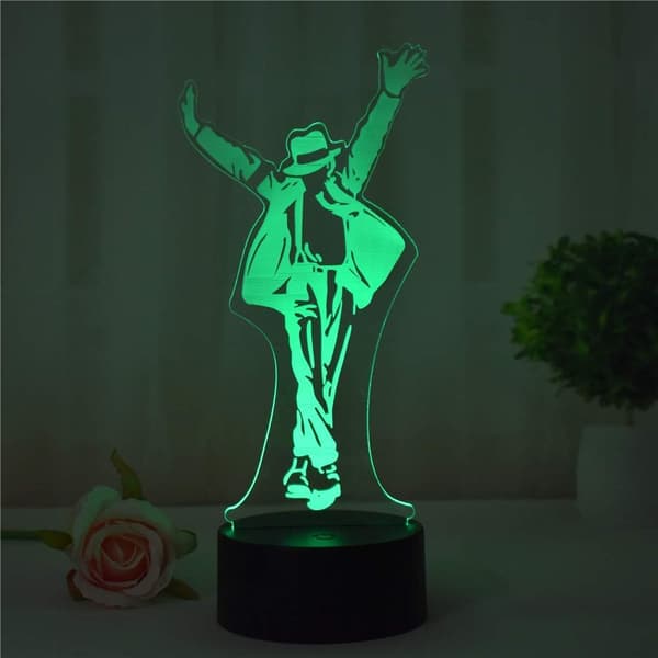 Fargerike 3D-lys LED nattlys 7 farger berøring/fjernkontroll