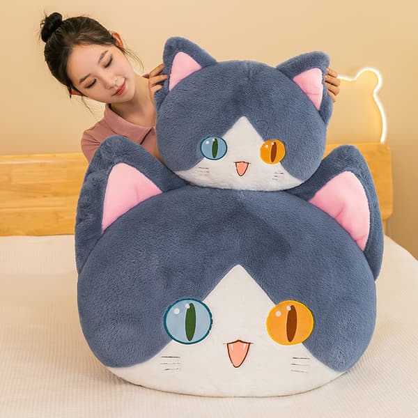 55 cm, kat plysdyr dukke pude