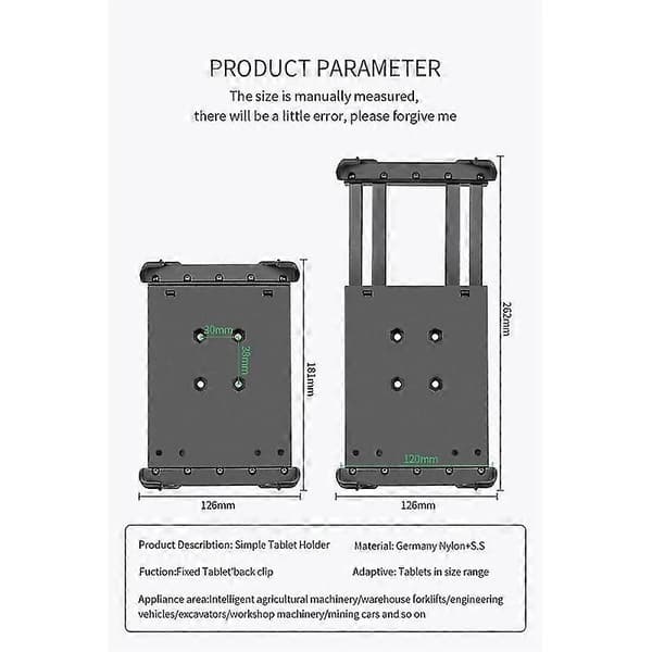 Industriel robust tablet-holder til bil lastbil køretøjsclips passer til AMPS tablet-holder VIN-PBJ-06(C)