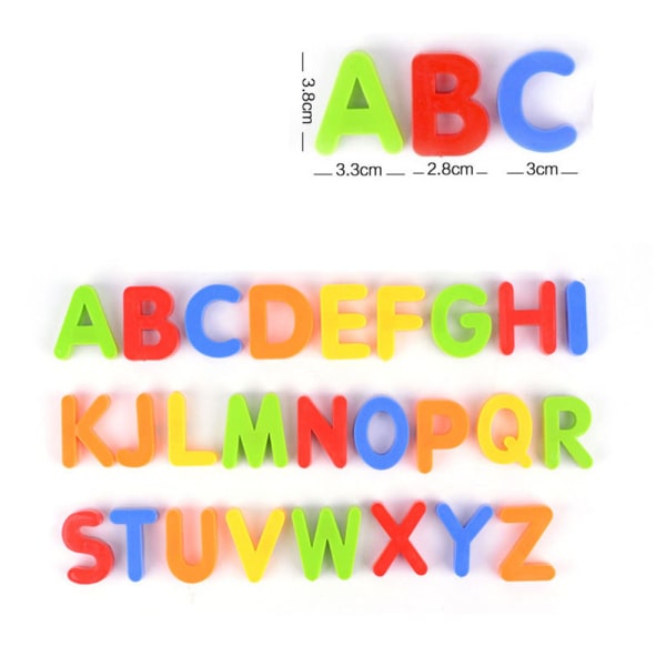 Magnetiska bokstäver Kylskåp Bokstavsmagneter Färgglada ABC-plast