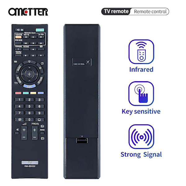 Rm-ed022 Fjärrkontroll för Sony TV Kdl-37ex402 Kdl-32bx300 Kdl-32nx500 Kdl-40nx500 Kdl-32bx400 Kdl-40bx400 Kdl-22ex302