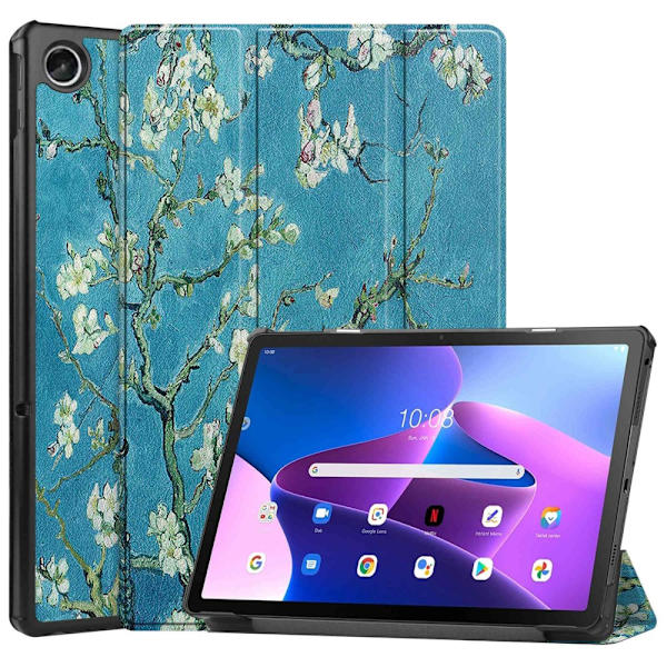 Tab M10 Plus, 3. gen, Etui, Trefold, Kirsebærblomster
