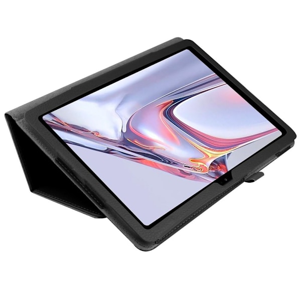 Samsung Galaxy Tab A7 10.4 Fodral Litchi Läder Svart Black Svart