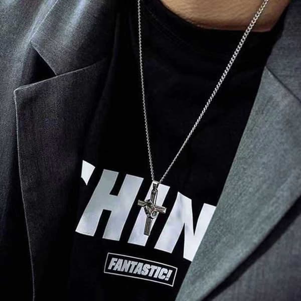 Korsring Halsband Herr Mode Enkel Mångsidig Trampody Titan