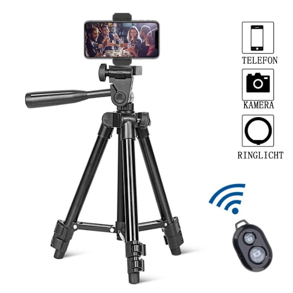 Multifunktionellt Stativkit, Otroligt Lätt Aluminiumstativ Med Universell Telefon- och Tabletthållare, För Videoinspelning Selfies Livestream