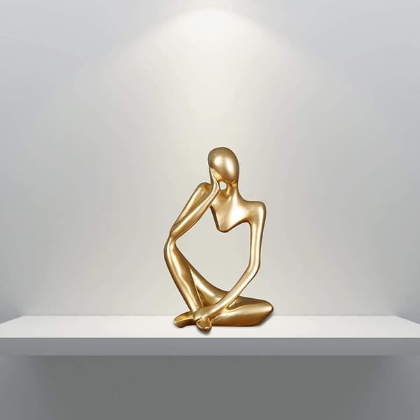 Tenkerstatuen, Abstrakt Skulpturstatue i Resin, Moderne