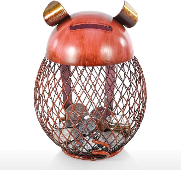 Spargris Metallskulptur Spargris Present