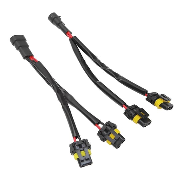 2 stk. 9005 9006 Han til Hun Forlygte 2-vejs Splitterledninger Forlygteadapterkabel til Lastbil Pickup LED-ledningsstik