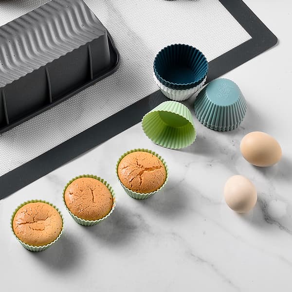 Morandi Farge Rundt Sett Kakeform Baking Eggetert Dampet Egg Hjelpeform