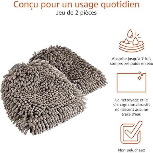 Luksus mikrofiber bilvaskehandske Pakke med 2