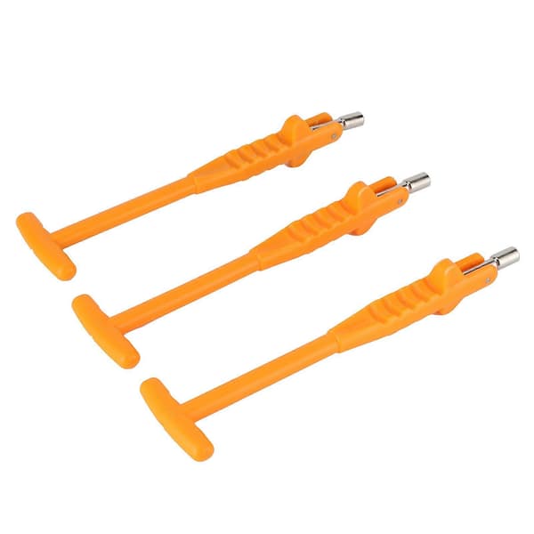 3 stk. 7 mm/0,3 tommer dækventiltrækker rør adskilt dækreparationsværktøj universalorange