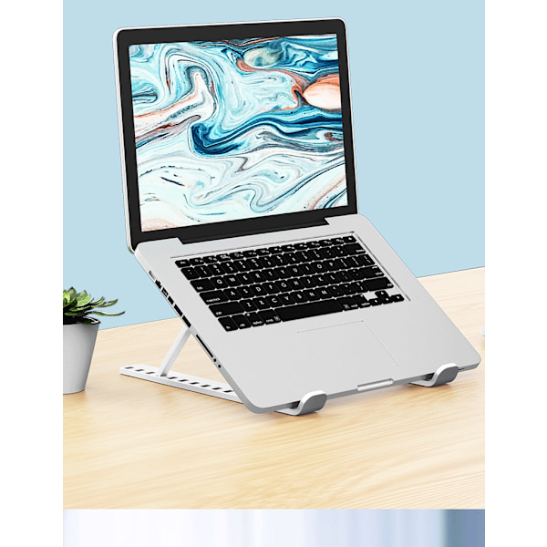 Bärbar Kontorskompanjon, Utsökt Hantverk Justerbart Ställ, Halkfria Silikonkuddar Laptopställ för Skrivbord, Vikbar Lättviktsdator
