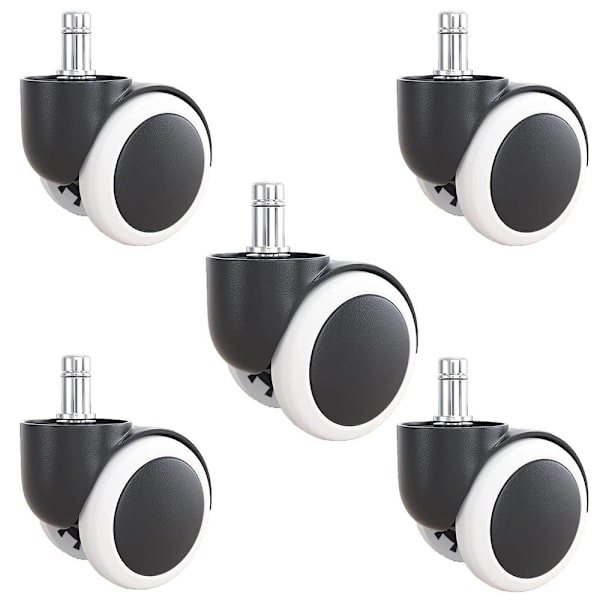 5-pack kontorsstolshjul - 11 mm svarta
