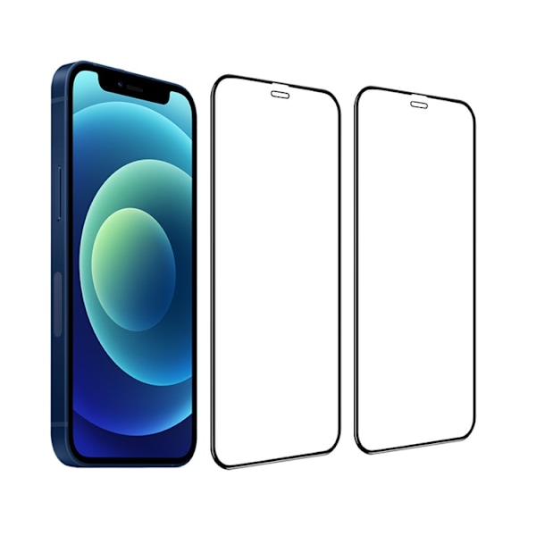 iPhone 12 Pro Max 2-pack Härdat glas Hel Täckande Skärmskydd