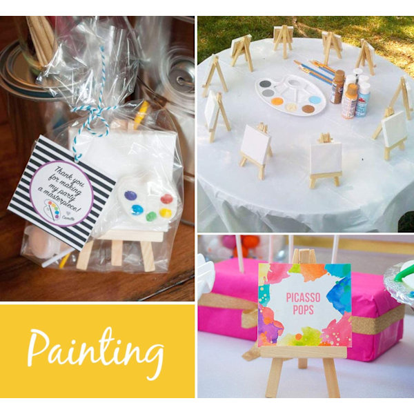 Kreativt Mini Canvas Set, 10 Högkvalitativa Trästafflier, A5-Storlek Eller Mindre, För Målning, Hantverk Och Visning