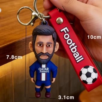 VM 2026-tema Sæt med 2 Nøglering Fodbold Charms til Rygsække