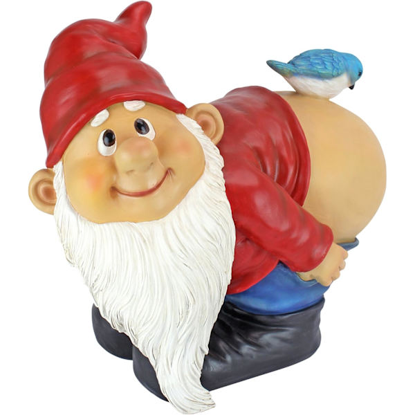 Nøgen Balder Havegnom Statue, Stor 11cm, Polyresin, Fuld C