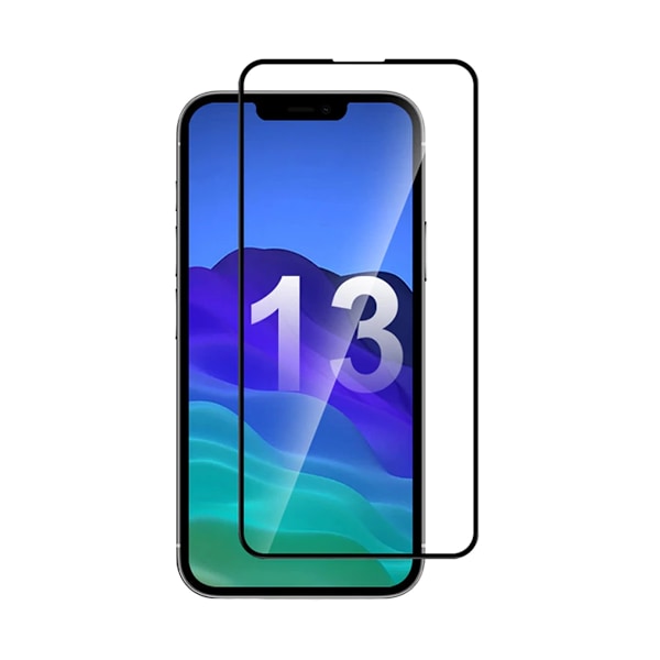 Skärmskydd iPhone 13 Pro Max/14 Plus - 3D Härdat Glas Svart Svart